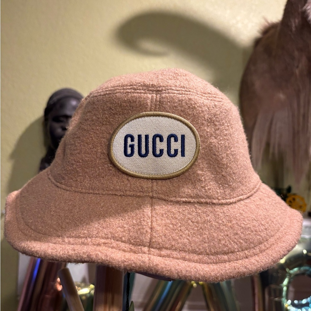Gucci Camel Wool Bucket Hat - Picture 2 of 8
